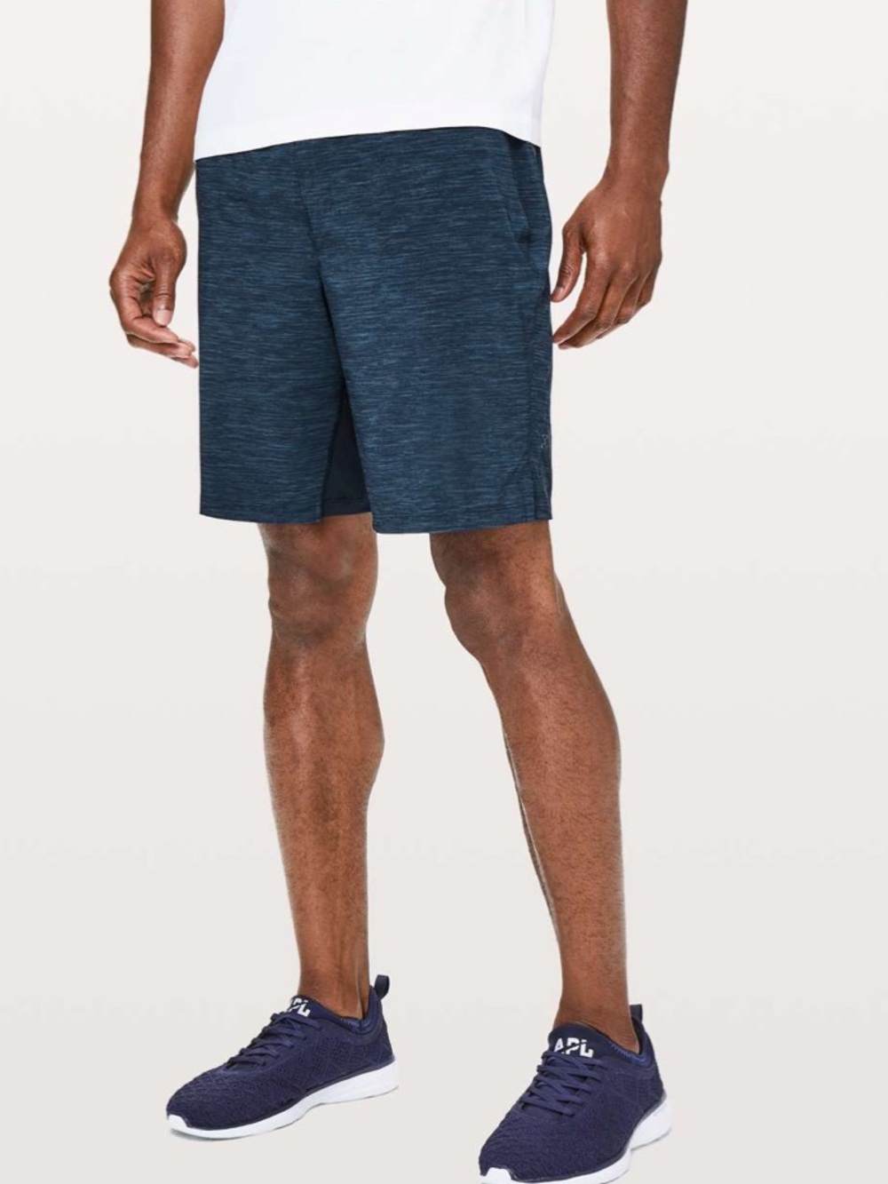 Lululemon T.H.E. Short *9" Updated Heather Allover Iron Blue True Navy Size L